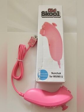 Old Skool Pink Nunchuk Controller for Wii/Wii U